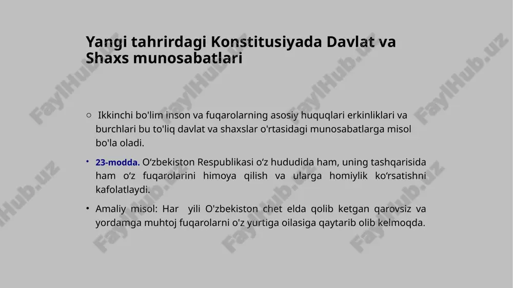 yangi tahrirdagi o'zbekiston respublikasining konstitutsiyasida davlat jamiyat shaxs munosabatlari - Page 5