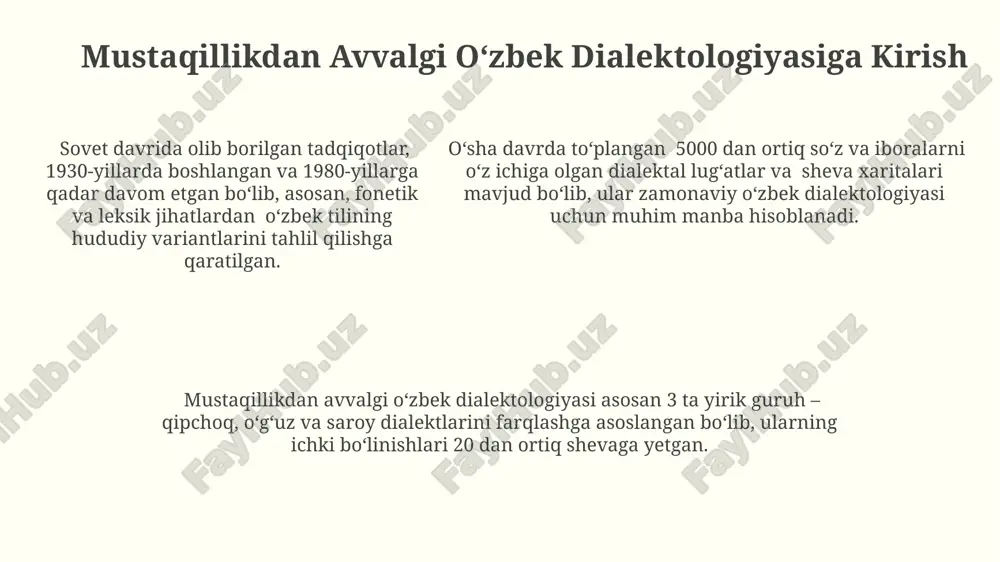 mustaqillikka qadar bòlgan òzbek dialektologiyasi - Page 5