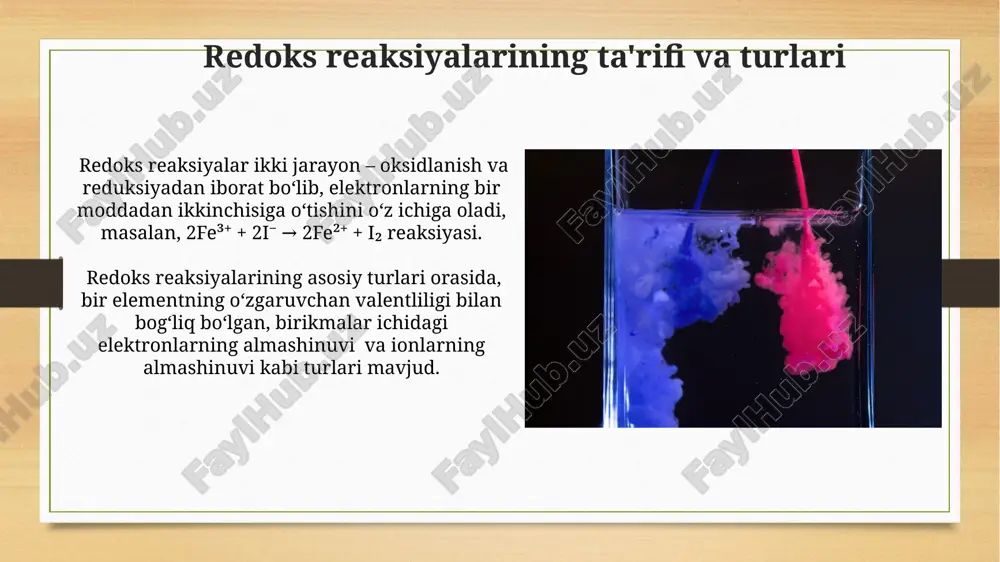 redoks reaksiyalarining mexanizmi va misollar - Page 5