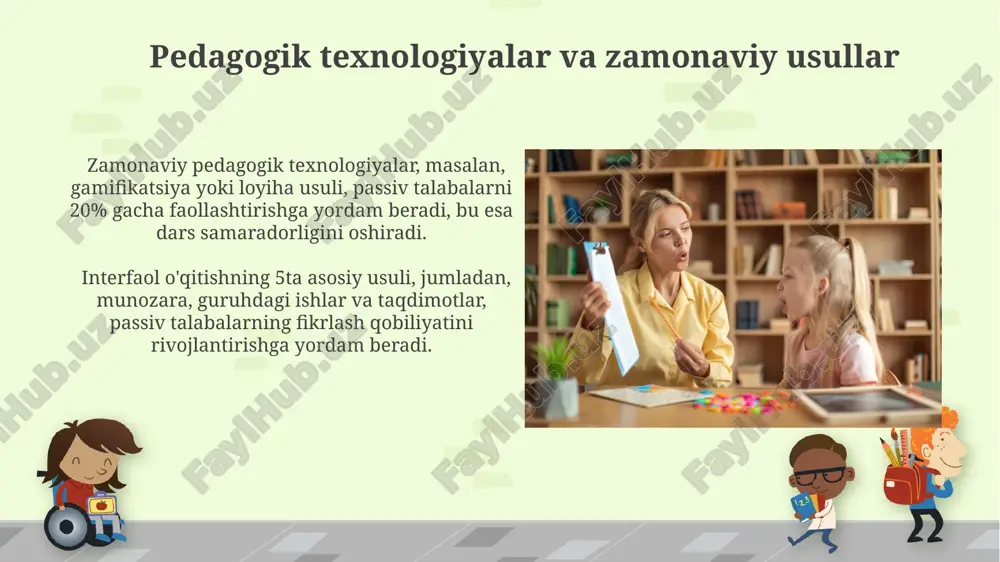 o'qituvchining nofaol o'quvchilar bilan ishlashda nutqni to'g'ri ifodalash usullari - Page 5