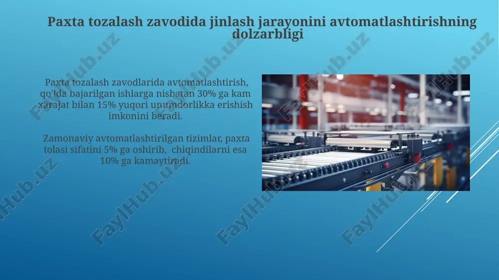 paxta tozalash zavodida kiplash jarayonini avtomatlashtirish - Page 5