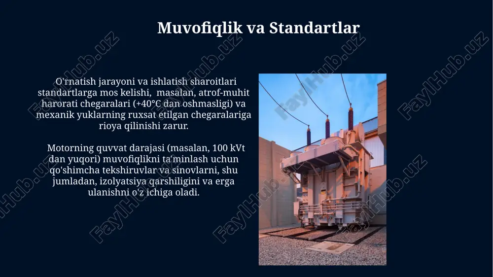 katta elektr motorlarini o'rnatishning xususiyatlari - Page 5
