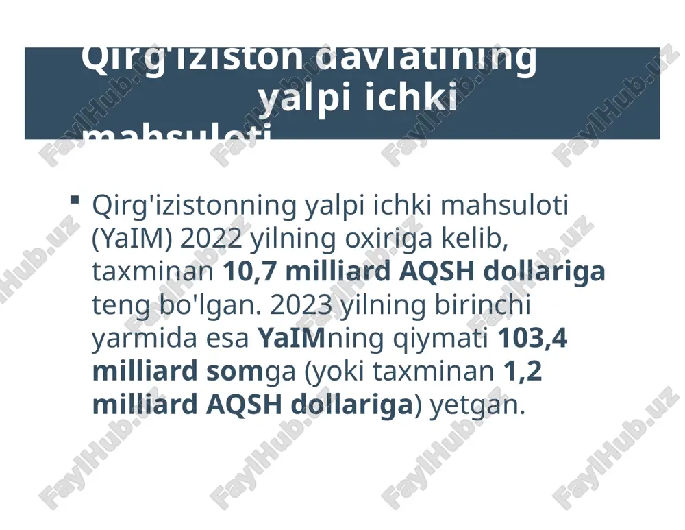 qirg'izistonning makro iqtisodiy ko‘rsatkichlari - Page 5