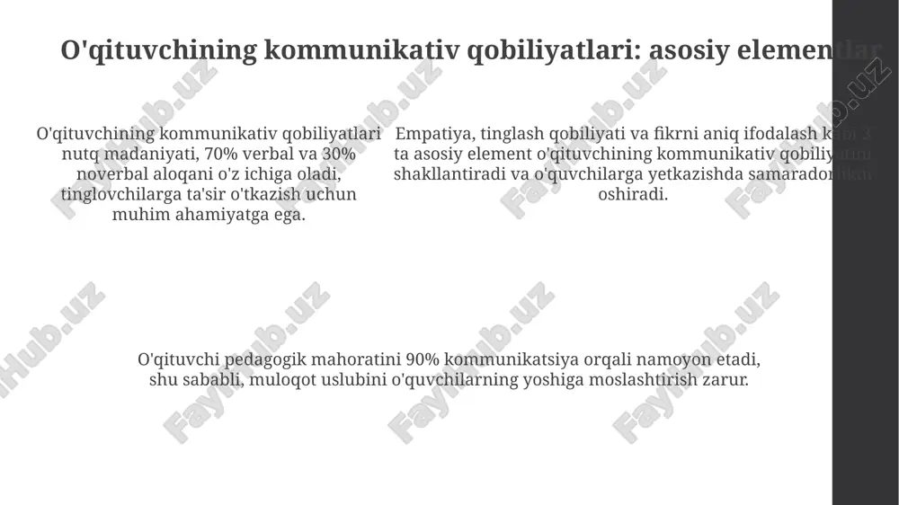 o'qituvchining kommunikativ qobiliyatlarga ta'siri: nazariy asoslar - Page 5