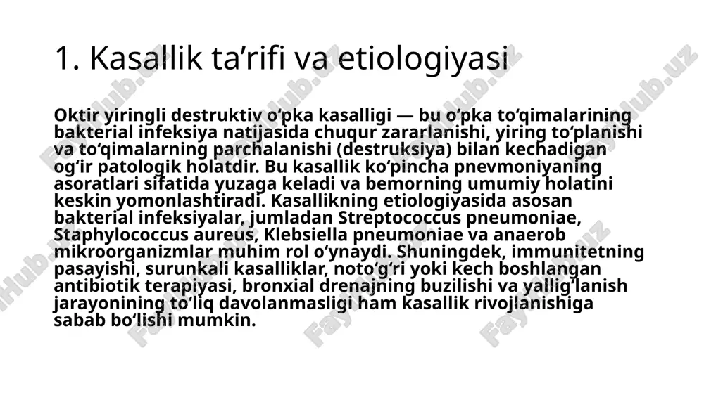 o'ktir yiringgli destruktiv o'pka kasalligi - Page 5