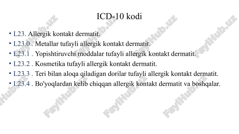 r uchun sinov moddasining klinik ahamiyatini aniqlashi mumkin. yarim ochiq yamoq sinovi potentsial zaif mahalliy tirnash xususiyati beruvchi ta'sirga ega bo'lgan moddalar bilan amalga oshiriladi: antiseptik vositalar, masalan, simob birikmalari ( fenilmerkuroborat ), to'rtlamchi ammoniy tuzlari ( benzalkonium xlorid va yod); emulsifikatorlar, propilen glikol , natriy lauril sulfat asosidagi kremlar , emulsifikatorlar, erituvchilar bo'lgan kosmetika vositalari (maskara, tirnoq bo'yog'i, soch bo'yoqlari, suyuq sovunlar. yarim ochiq sinov uchun test moddasining oz miqdori (1 dan 2 mkl ) teriga surtiladi va 1% suvda ishlatilishi mumkin. eritmalar to'liq quriganidan so'ng, lokal ravishda qo'llaniladigan modda 48 soat davomida teriga qo'yiladi , xuddi shu tarzda, shubhali vositalar yordamida provokatsion testlar qo'llash testlari natijalari salbiy bo'lgan hollarda o'tkaziladi bemor, u real sharoitlarda mahsulot foydalanish tavsiya etiladi, bu test afzalliklari dermatit rivojlanishiga olib kelgan barcha omillar ko'paytiriladi, deb: terlash, ishqalanish, quyosh nuri ta'sir qilish va zarar teri sohalarda qo'llash barcha mumkin bo'lgan usullar biroq, bu usul acth …