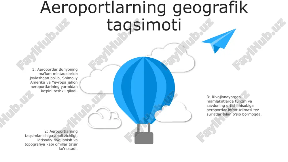 ishi. raqamli transformatsiya: mobil ro‘yxatdan o‘tish, elektron bortga chiqish talonlari va yukni avtomatlashtirilgan holda qayta ishlash barqaror aviatsiya: bioyoqilg'i, elektr samolyotlari va chiqindilarni kamaytirish texnologiyalaridagi innovatsiyalar s w o t swot e'tiboringiz uchun rahmat @taqdimot_robot image12.jpg image3.jpg image2.jpg /docprops/thumbnail.jpeg