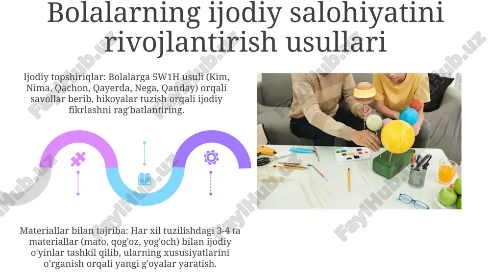 sahnalashtirish faoliyati jarayonida bolalarni ijodiy faolligini oshirish - Page 5