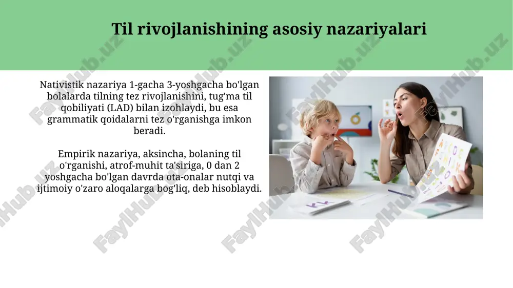 psixolingvistika. bolalar tilining ilk rivojlanish davri. - Page 5