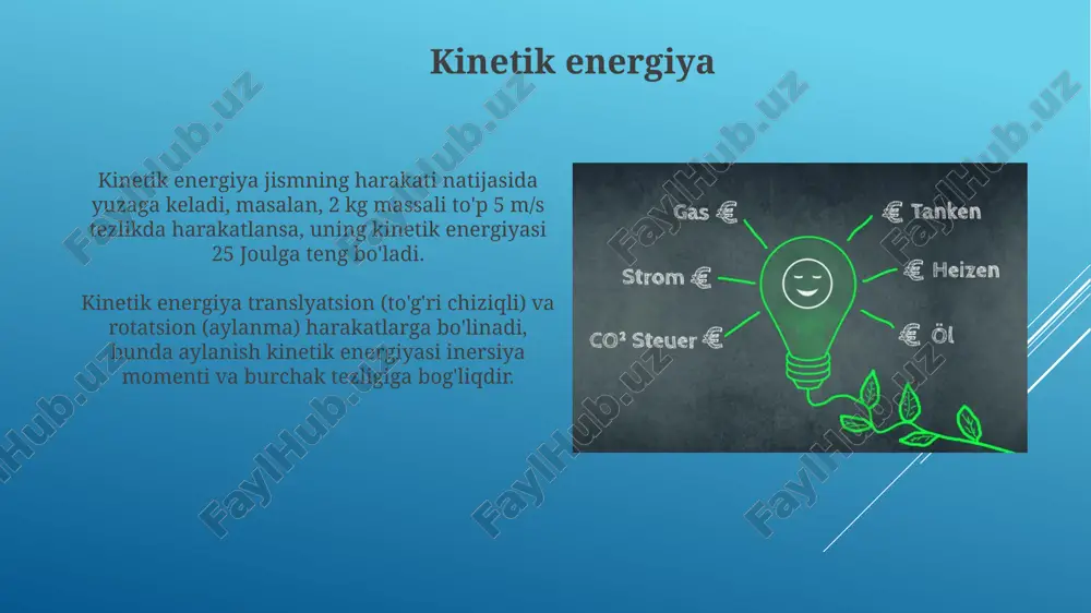 energiya turlari va energiya almashinish korinishlari - Page 5