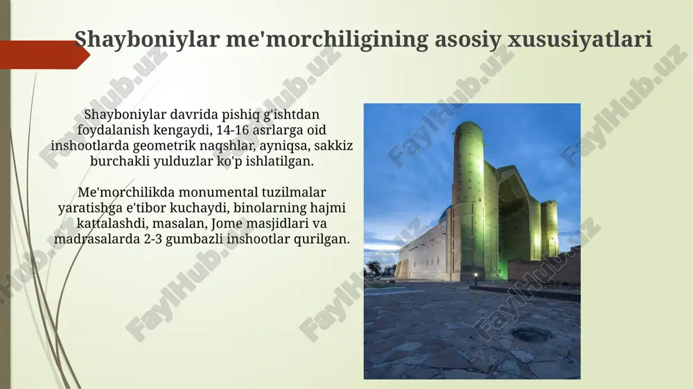 shayboniylar davrida toshkent me'moriy yodgorliklar - Page 5