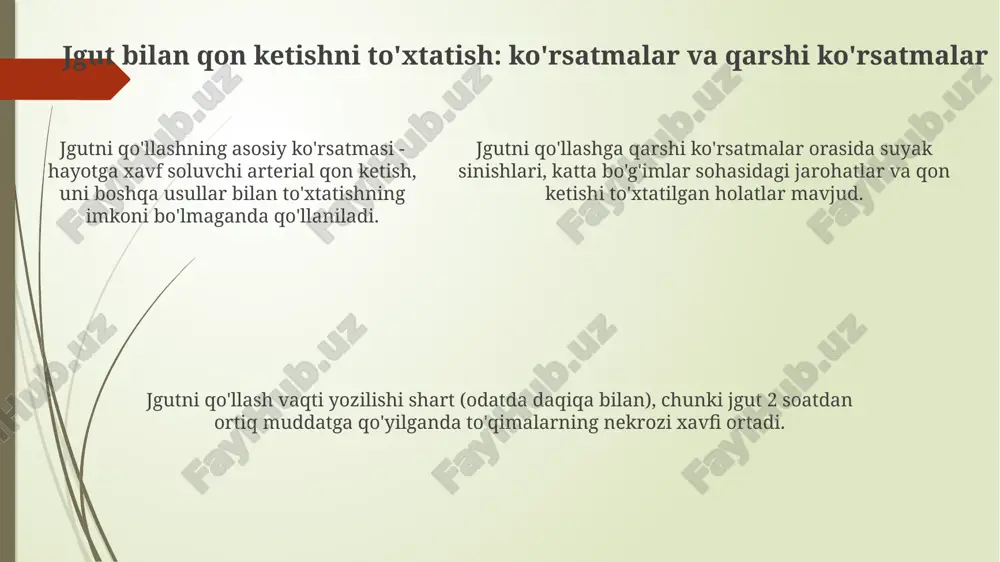 qon ketishni to'xtatish va uni uslublari - Page 5
