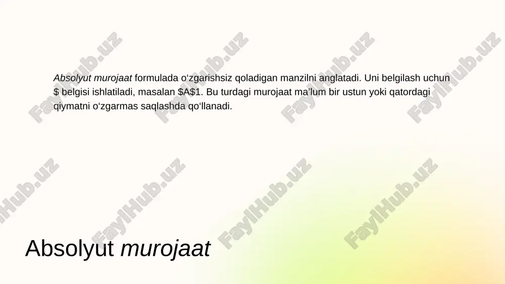 microsoft exceldagi muhim tushunchalar - Page 5