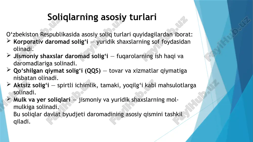 soliqlar va yig‘imlar tizimi - Page 5