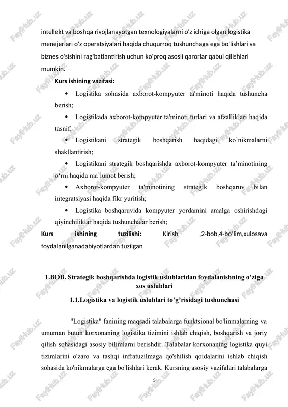 ning talablariga muvofiq iste'molchiga etkazish, shuningdek tegishli ma'lumotlarni uzatish, qayta ishlash va saqlash1 . logistika (yunoncha - fikr yuritish san'ati, keyinchalik - armiya va uning harakatini ta'minlash, matematik logistika). [1: turchaninov v.n. strategicheskoe upravlenie razvitiem regiona. uchebnoe posobie.m.: dashkov, 2009. – 217 s ] qadimgi matematikada logistika o'sha paytda ma'lum bo'lgan hisoblash va o'lchash algoritmlarining kombinatsiyasi sifatida tushunilgan. leybnits "logistika" atamasini o'z xulosalarini hisoblashda ishlatgan. bugungi kunda ushbu mavzu universal e'tirofga sazovor bo'ldi va ko'plab sohalarni o'z ichiga oladi. bugungi kunda yevropa, amerika va sharqning logistika sohasidagi qarashlari bir-biriga ziddir. amerikalik logistika muhandislari logistikani menejment, texnologiya va texnik faoliyatning san'ati va fani sifatida tushunchasiga amal qiladilar, unga rejani amalga oshirish va maqsadga erishish uchun transport vositalarini rejalashtirish, yetkazib berish va foydalanish kiradi. logistikaning birinchi amaliy potensialini amerikalik ekspertlar pol convers va piter dyuker[footnoteref:2] tomonidan bashorat qilingan. ular uning potensialini "xarajatlarni tejashning so'nggi chegarasi" va "iqtisodiyotning noma'lum quroli (yoki materigi)" deb …