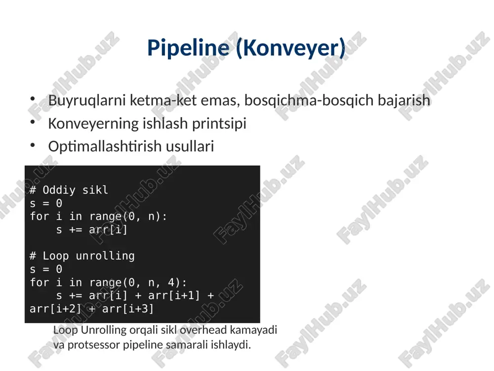 optimizatsiyaning apparat arxitekturasi bilan bog'liq jihatlari - Page 5