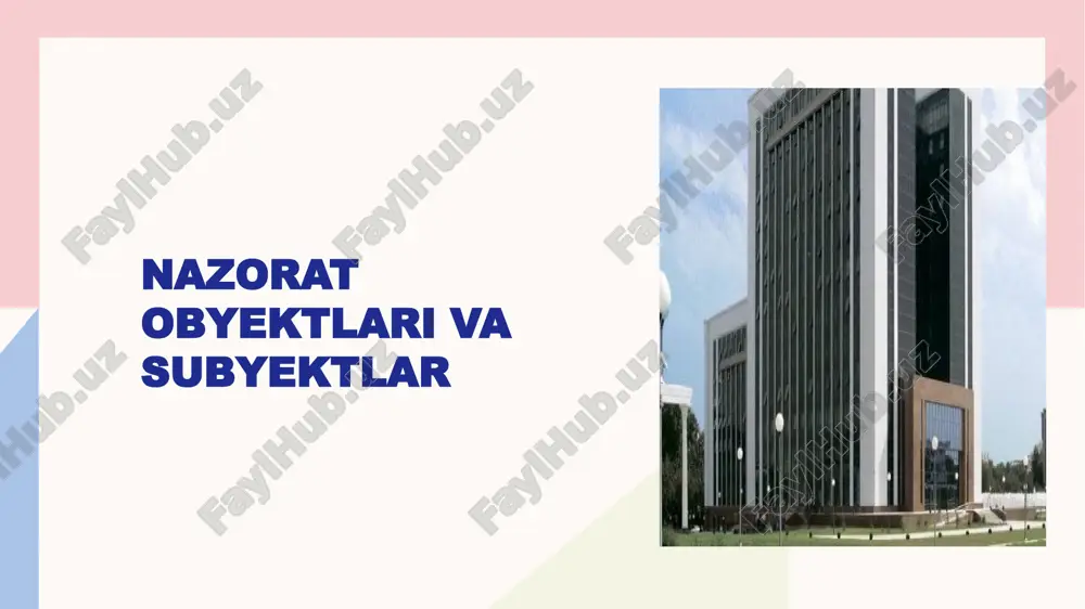o‘zbekiston respublikasi budjet tizimi budjetlarining g‘aznai jarayonini nazorat qilish - Page 5