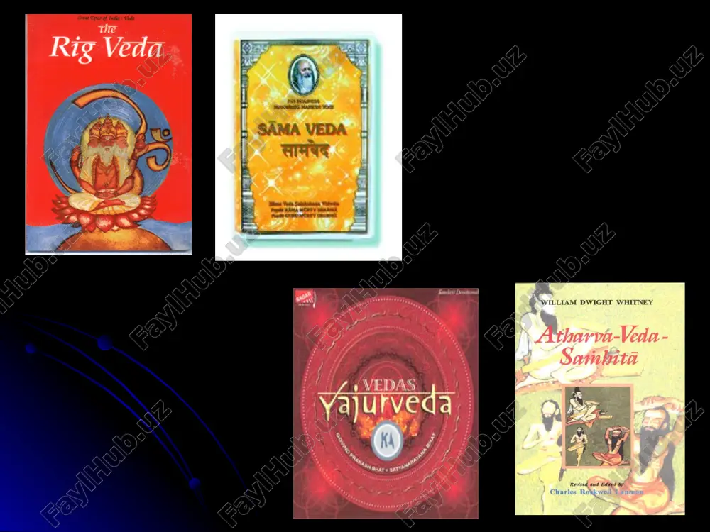 r. uning negizida diniy tilsimotlar, falsafiy mulohazalar, yoga falsafasi va amaliyoti, ibtidoiy diniy qarashlar, diniy xurofotlar va irimlar o‘zaro qo‘shilib ketgan. zero, murakkab falsafiy qarashlar faqat uni tushunib, o‘rganadigan dindorlar uchun saqlanib qolgan. aholining o‘rta va quyi tabaqa vakillari asrlar davomida saqlanib qolgan, sodda va tushunarli qadimiy marosim va an’analarga e’tiqod qilishni davom ettirganlar. hinduiylik ta’limotining kengligi, rang-barangligi sababli sanskrit tilida yozilgan vedalar, braxmanlar matnlari va upanishadalar muqaddas bitik sifatida qabul qilingan. hinduiylikning eng qadimgi muqaddas bitigi – vedalar (sanskrit tilida – bilim degan ma’noni anglatadi) miloddan avvalgi ii ming yillikning o‘rtalaridan miloddan avvalgi i ming yillikning o‘rtalarigacha she’riy uslubda yozilgan diniy-adabiy yodgorlik. unga xudolarga madhiyalar aytish, afsun va jodular, ibodatlar va qurbonliklar qilish tartibi kabilar kiritilgan. vedalarning hajmi juda kattaligi sababli to‘rt to‘plam (samxitlar)ga bo‘lingan. vedalar matnining mazmunini tushunish juda qiyinligi sababli muqaddas yozuvlarni tafsir qiluvchi to‘plam vedangalar (vedalarning qismi) yaratilgan. braxmanlar matnlari ham hinduizmning muqaddas bitiklaridan biri sifatida …
