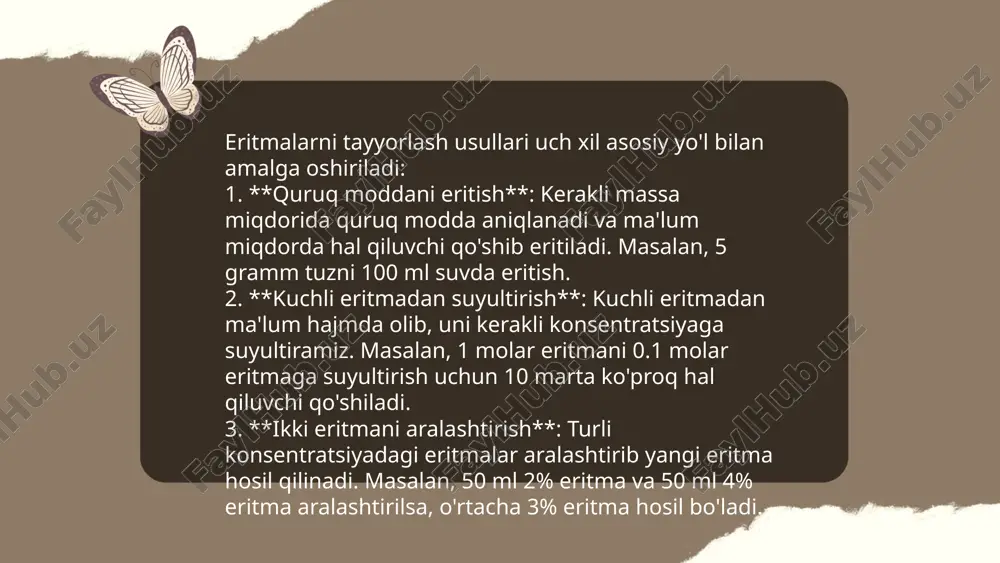 eruvchanlik eritmalar va ularning konsentratsiyasi - Page 5