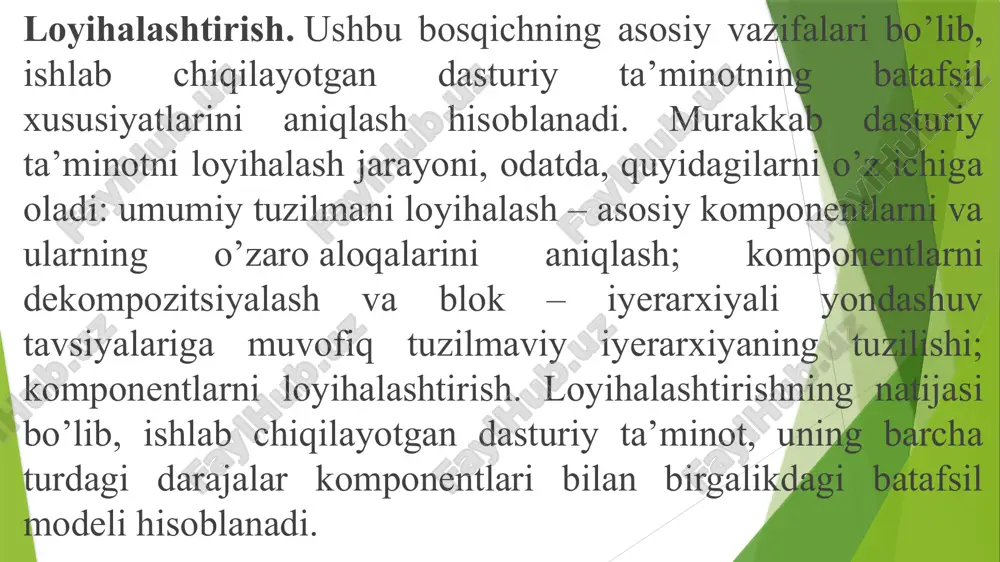 onini boshqarish bo’yicha axborotni nazorat qilish, tahlil qilish va bog’lash, tizim protokollarini va modellarini qurish, testlash, virifikasiyalash va generatsiyalanadigan dasturlarni tahlil qilish, ta’minlash imkoniyatlari bilan ajaralib turadi. /docprops/thumbnail.jpeg