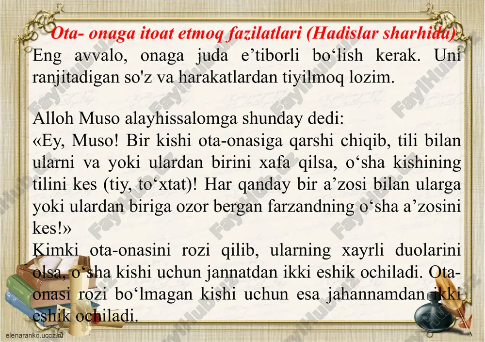 ota-onaga itoat qilish fazilatlari - Page 5