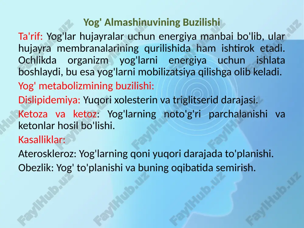 oqsil almashinuvining buzilishi - Page 5