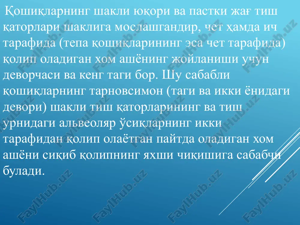 lozim: protez o'rin sohasida hammasi to'liq hajmda va ushbu nusxada etarlicha aniqlik bilan o'z aksini topadimi? nusxaning ishlov yuzasida havo pufakchalari va joylarning so'lakda yuvilishi bo'lishi mumkin emas. modelni quyishdan oldin nusxa gipsning suv bilan to'liq to'yinishi uchun 10- 15 daqiqaga sovuq suvga solib qo'yiladi va ancha suyuq gipsdan keyingi suv shimilishi bundan mustasno, undan model quyiladi. aniq qolip uchun qolip oluvchi materallar sifati katta axamiyatga ega. barcha qolip oluvchi materallarning asosiy xususiyatlari plastikligi, ya'ni yuzaga tushadigan barcha elementlarni to'ldirish qobiliyati va berilgan shaklni saqlab qolish qobiliyati - elastikligidir. qolip olish massasi ma'lum talablarni qondirishi lozim: tegishli to'qima va azolarga zaxarli va nojo'ya tasir ko'rsatmaslik; og'iz bo'shlig'i shilliq qavati va tishlar relefining aniq izlarini bilish; og'iz bo'shlig'idan chiqarilgandan keyin buzilmasligi va qisqarmasligi; protez o'rni, to'qimalarga yopishib qolmaslik; so'lakda erimasligi; shilliq qavatni kuydirishga xavf solmaydigan haroratda yumshashi; og'iz bo'shlig'iga oson kiritiladi va chiqariladi; shifokorga barcha zarur funktsional sinamalarni o'tkazishga imkon yaratib, …