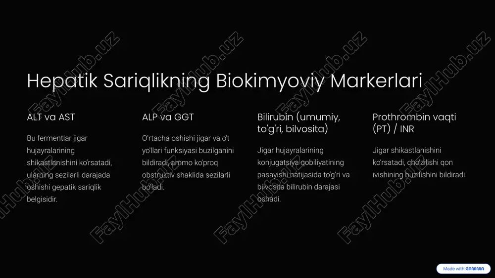 sariqlikning biokimyoviy differensial tashxisi va biokimyosi - Page 5