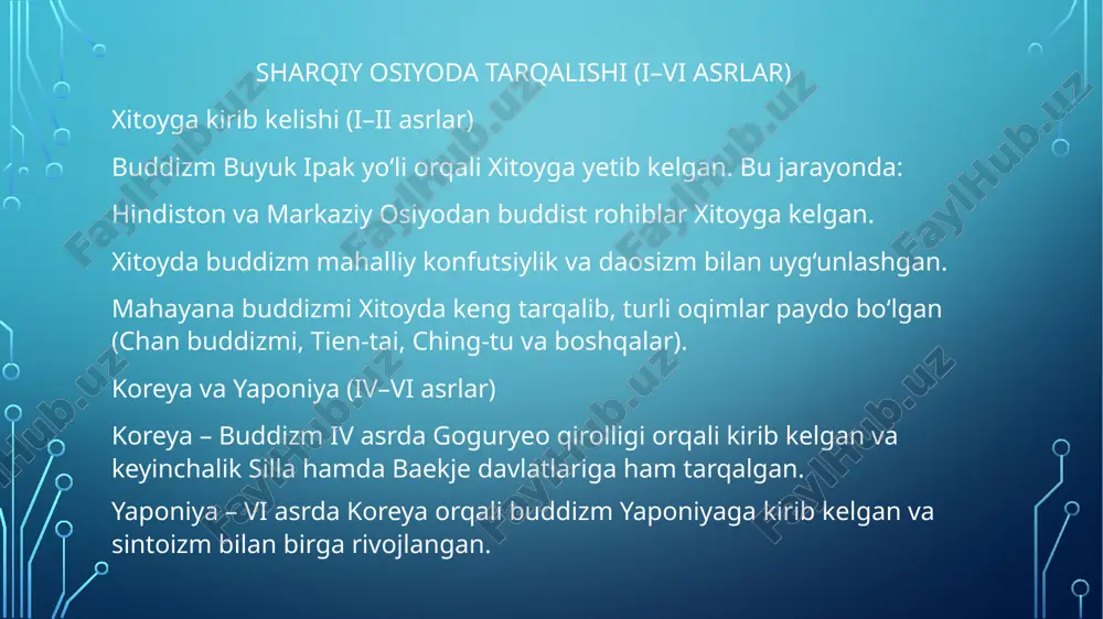 buddizmdinining tarqalishi va tarixi - Page 5