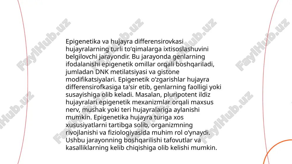 genlar ta'sirining boshqarilishi,hujayra differensirofkasi - Page 5