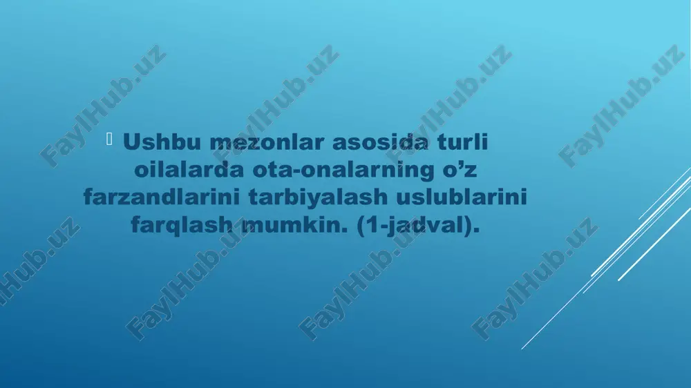 t kechirib, farzandlarini umuman nazorat ham qilmaydi, uning taqdiriga befarq bo’ladi, g’amxo’rlik ko’rsatmaydi, bolasining kelajagiga qayg’urmaydi. gipopreteksiyaning yashirin shaklida ota-ona bola ustidan nomiga nimalardir qilganday bo’ladi. lekin aslida ularni faqat o’zlarining kundalik muammolari qiziqtiradi. bola bu holatlarni tahlil etib, o’zining kerak emasligini, oilada ortiqcha ekanligini anglab boradi. tashlab qo’yilgan bolalar yoki tashlandiq bolalar – odatda yoshligidan na moddiy, na ma’naviy ehtiyojlari qondirilmagan bolalardir. ular masalan, qorni to’ymaganidan jismoniy taraqqiyotdan orqada qolsa, nazorat va e’tiborning yo’qligidan turli jinoyat yo’llariga kirib qoladi, yaxshi, samimiy e’tibor va mehrning yo’qligidan jamiyatda, odamlar orasida o’z o’rnini topishga qiynaladigan, odamovi, savodsiz bo’lib o’sadi. bularning barchasi ularning kelajakda jinoyat yo’llariga kirib qolishiga yoki zararli odatlarga o’rganishi (giyohvand moddalar iste’mol qilish)ga sabab bo’ladi. “mehr tayanchi” markazi toshkent shahrida aynan shunday bolalar toifasini to’g’ri hayotga qaytaradigan, gipoproteksiyaning qurbonlarini oilaviy muhiti sharoitini o’rganganidan so’ng ota-onasini chaqirtirib kelib, ular bilan pedagogik-korreksion, psixologik uslublarda ishlaydigan muassasa hisoblanadi. markazdagi bolalarning barchasi oiladagi noto’g’ri …