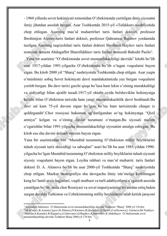 moddiy turmush va ma’naviyatiga etkazilgan ulkan zarar haqida guvohlik beruvchi manbalar shohidligida bu tarixning achchiq sahifalari yoritiladi.ushbu asar tariximiz fanida yangi bir pog’ona bo’libgina qolmay, balki yaqin o’tmish tarixi haqidagi xolis haqiqatni bilishga, milliy boyliklarimizni ko’z qorachig’idyok avaylab saqlashga, bugungi yosh avlodni vatanparvarlik ruhida tarbiyalashga xizmat qiladi. shuningdek, chorizm davridan buyon kamsitib kelingan yurtimizning aslida naqadar boy ma’naviyatga ega ekanligidan dalolat beradi. [4: .alimova.a.d. mustabid tuzumning o’zbekiston milliy boyliklarini talash siyosati tarix shoxidligi va saboqlari toshkent sharq 2000-yil 58-bet] kurs ishi mavzusining obekti: turkiston mintaqasida milliy-hududiy chegaralanish va o’zbekiston ssrning tashkil topishi. sohasida amalga oshirilgan islohotlarni ahamiyatini tadqiq etish hisoblanadi. kurs ishi mavzusining predmeti: ishimizning predmeti turkiston mintaqasida milliy-hududiy chegaralanish va o’zbekiston ssrning tashkil topishi. mavzusi bo’yicha adabiyotlar, maqolalar va tadqiqot ishlari ochib berishdan iborat etib belgilandi. kurs ishi mavzusining maqsadi: turkiston mintaqasida milliy-hududiy chegaralanish va o’zbekiston ssrning tashkil topishi .sohasida amalga oshirilgan islohotlarni unda ijtimoiy-siyosiy voqealar o’zida aks etgan …
