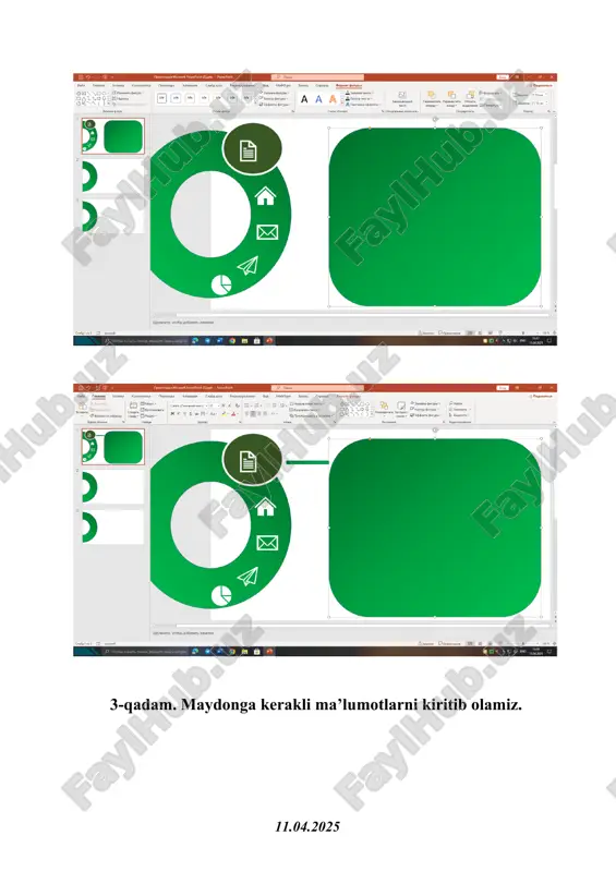 ms power point dasturida taqdimot yaratish usullari - Page 5