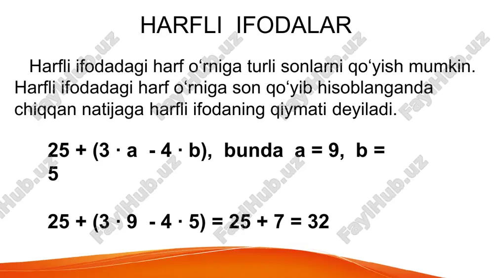 sonli va harfli ifodalar - Page 5
