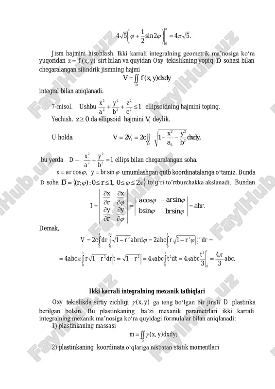 ikki karrali integralni hisoblash - Page 5