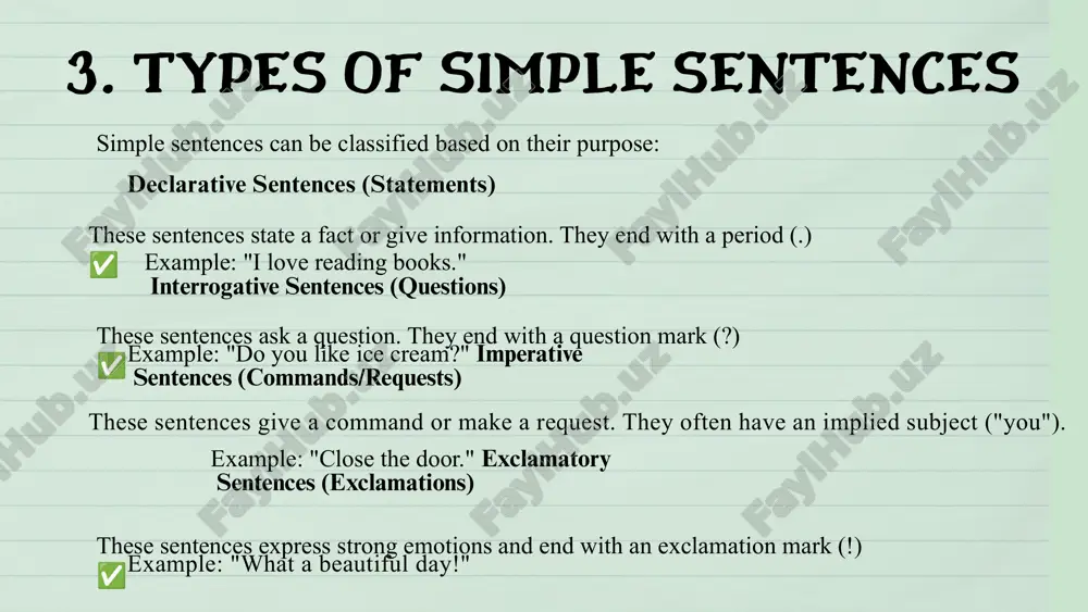 sentence structure. simple sentence - Page 5