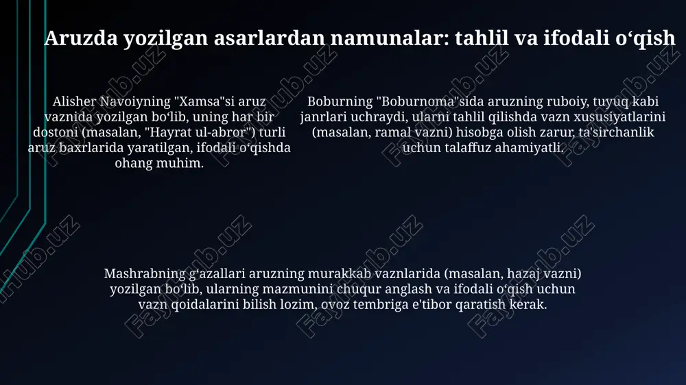 aruz vaznidagi asarlarni ifodali o‘qish - Page 5