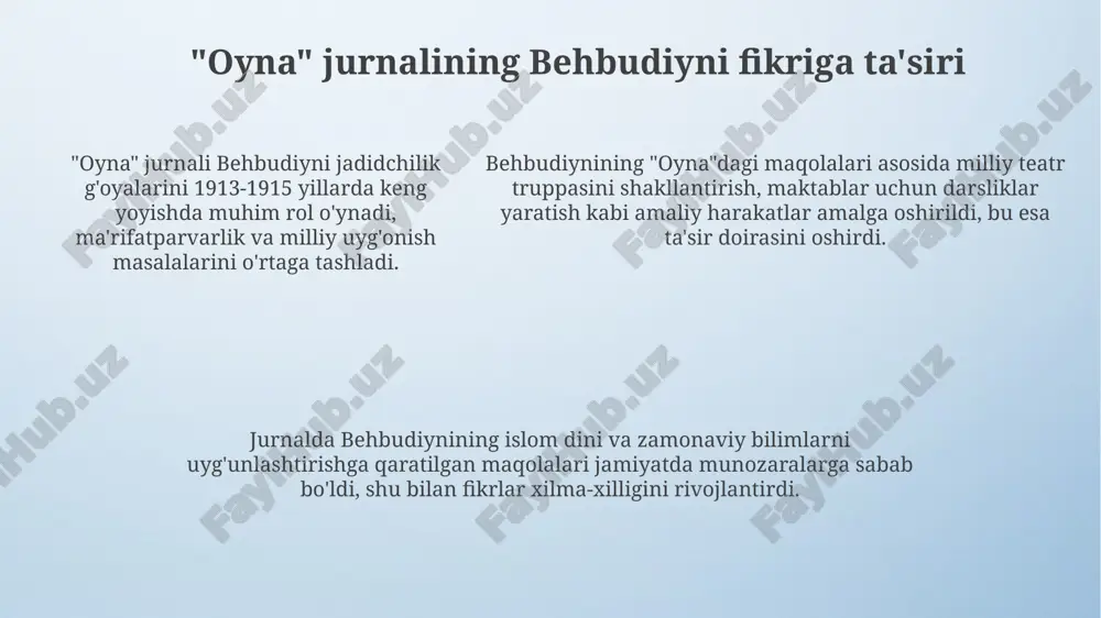behbudiyning "oyna" jurnalidagi maqolalari - Page 5