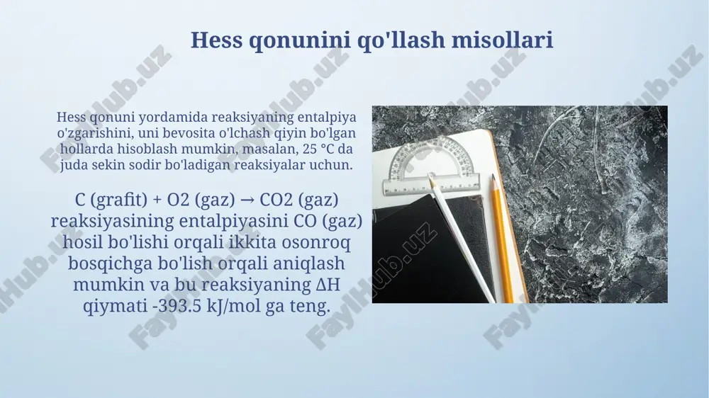 gess qonuni, kirxgoff qonuni, standart sharoit va standart issiqlik effekti - Page 5