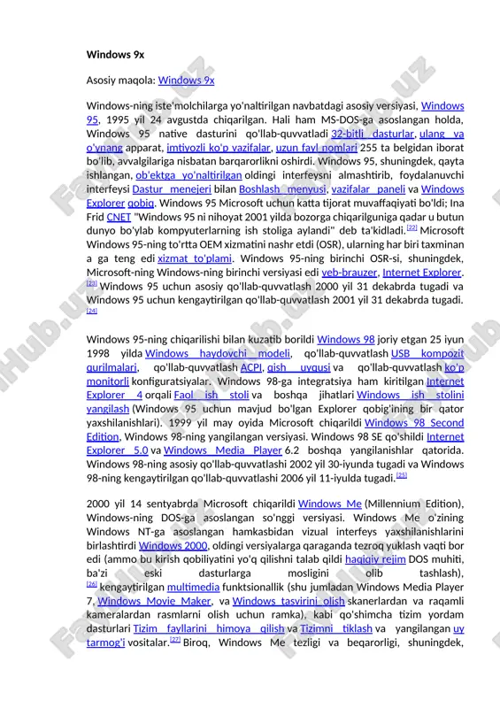ura yorliqlari va foydalanish mumkin kengaytirilgan xotira. windows 2.1 ikki xil versiyada chiqarildi: windows / 286 va windows / 386. windows / 386-dan foydalanadi virtual 8086 rejimi ning intel 80386 bir nechta dos dasturlari va xotirali xotira modeli mavjud bo'lgan imkoniyatlardan foydalangan holda kengaytirilgan xotirani taqlid qilish kengaytirilgan xotira. windows / 286, nomiga qaramay, ikkalasida ham ishlaydi intel 8086 va intel 80286 protsessorlar. u ishlaydi haqiqiy rejim lekin foydalanishingiz mumkin yuqori xotira maydoni.[iqtibos kerak ] to'liq windows-to'plamlardan tashqari, faqat windows-ning dastlabki dasturiy ta'minotlari bilan ta'minlangan va windows dasturlarini ms-dos-da va windows-ning to'liq funktsiyalar to'plamisiz ishlashga imkon beradigan faqat ish vaqti versiyalari mavjud edi. windows-ning dastlabki versiyalari ko'pincha ms-dos-ning yuqori qismida ishlagani va undan foydalanganligi sababli grafik qobiq deb qaraladi. fayl tizimi xizmatlar.[16] biroq, hatto windows-ning dastlabki versiyalari ham odatdagi operatsion tizim funktsiyalarini o'z zimmalariga olgan; xususan, o'zlariga tegishli bajariladigan fayl formati va o'zlarini ta'minlash qurilma drayverlari (taymer, grafik, printer, sichqoncha, …
