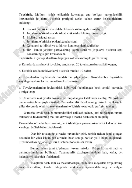 ota-onalik shakldagi tovuqlar bosh sonini aniqlash - Page 5