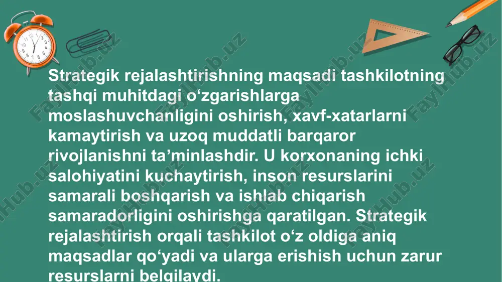 strategik rejalashtirishning mazmuni va usullari - Page 5