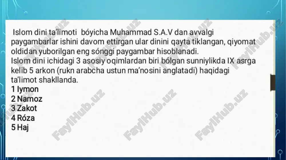 islom dini tarixi va falsafasi - Page 5