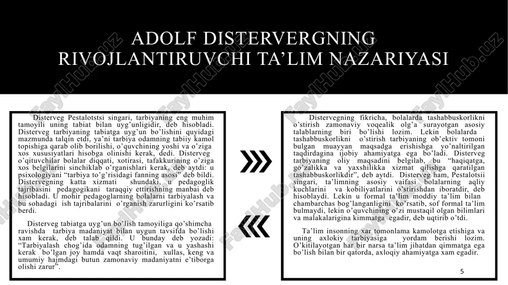 al ko'plik qilib, bolani qiynab qo'ymasin. 6. hamma narsani sekin-asta o'rgata borish lozim. 7.bolaning yoshiga to'g'ri kelmaydigan narsalarni unga majburan o'rgatmaslik kerak. 8. hamma narsa tashqi sezgi organlari orqali idrok etilishi zarur. 9. o'qitishni har doim bir usulda olib borish kerak. 9 e’tiboringiz uchun rahmat ! 10 10 image1.jpeg image2.jpeg image3.jpeg image4.jpeg image5.jpeg image6.jpeg image7.jpeg image8.jpeg image9.png image10.svg image11.png image12.svg image13.jpeg image14.jpeg image15.jpeg