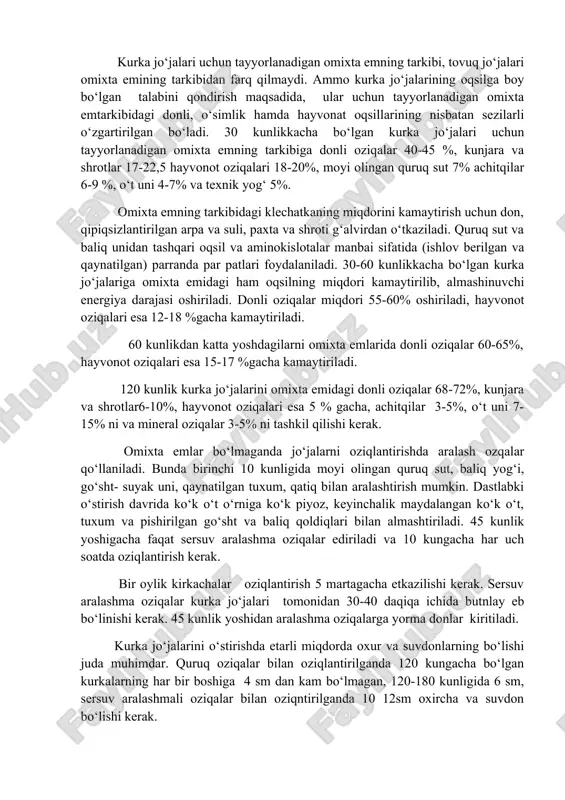 kurka go‘shti va tuxumini ishlab chiqarish xususiyatlari - Page 5