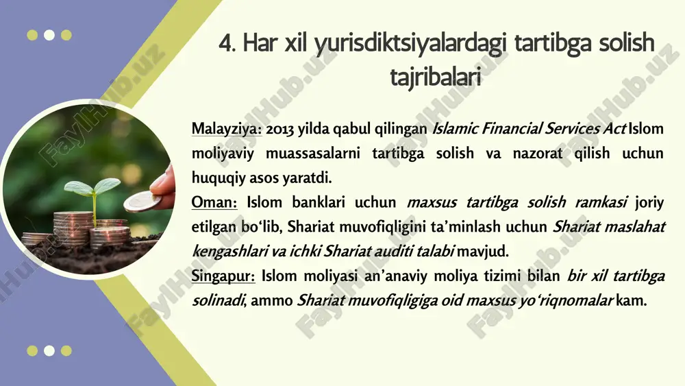 islom moliya bozorini tartibga solishning o‘ziga xos jihatlari. - Page 5