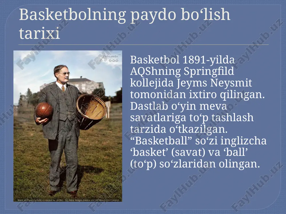 basketbol sport turining rivojlanish tarixi - Page 5