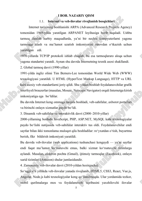 ta tizimining asosiy komponentlari 1. mijoz dasturi (mail client) — foydalanuvchi xabar yuboradigan va qabul qiladigan interfeys (masalan, gmail, outlook, yahoo! mail). 2. pochta serveri (mail server) — xabarlarni qabul qilish, saqlash va uzatish uchun javobgar dastur. 3. smtp, pop3, imap protokollari — xabarlarni uzatish va olish uchun ishlatiladigan asosiy tarmoq qoidalari. 4. dns (domain name system) — pochta manzillarini server ip-manzillarga bog‘lab turadi. 1.3. elektron aloqa tizimlarining afzalliklari va qo‘llanilish sohasi elektron aloqa tizimlariga umumiy tushuncha elektron aloqa tizimlari — bu axborotni raqamli shaklda, ya’ni kompyuter tarmoqlari, internet yoki mobil aloqa orqali uzatish imkonini beruvchi texnologik tizimlardir. bu tizimlar foydalanuvchilar o‘rtasida xabar almashish, ma’lumot yuborish, video yoki audio muloqot o‘rnatish, hamda turli xizmatlarni onlayn boshqarish imkonini beradi. zamonaviy davrda elektron aloqa texnologiyalari hayotimizning ajralmas qismiga aylangan. ular ish jarayonlari, ta’lim, tibbiyot, biznes, davlat boshqaruvi, bank tizimi va kundalik muloqotda keng qo‘llaniladi. elektron aloqa tizimlarining afzalliklari elektron aloqa tizimlari bir …