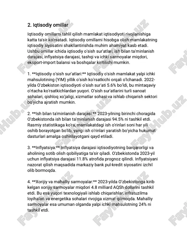 . masalan, jahon banki ko'rsatkichlariga ko'ra, yuqori iqtisodiy rivojlanish sur'atlariga ega mamlakatlarda siyosiy barqarorlik darajasi o'rtacha ravishda yaxshiroq. shu sababli, ko'plab davlatlar iqtisodiy o'sishni qo'llab-quvvatlash orqali siyosiy barqarorlikni ta'minlashni maqsad qiladilar. aholi soni va siyosiy ishtirokni tahlil qiladigan bo'lsak, hindiston dunyodagi eng ko'p aholi yashaydigan demokratik davlat hisoblanadi. hindistonning 2023-yildagi umumiy aholisi 1,4 milliarddan oshgan. 2024-yilda bo'lishi kutilayotgan umumiy saylovda ham ulkan miqyosda siyosiy faollik kuzatish mumkin bo'ladi. davos jahon iqtisodiy forumida chiqish qilgan turli davlat rahbarlari ichida, 2023-yilgi anjumanda nihoyatda ko'p e'tibor qaratilgan mavzulardan biri — raqamli transformatsiya va u bilan bog'liq siyosiy qarorlar edi. raqamli infratuzilmaning rivojlanishi siyosiy tizimlar faoliyati uchun yangi imkoniyatlar yaratadi va u qator muammolarni ham keltirib chiqaradi. shu sababli, ko'plab davlatlar ushbu masalani o'z siyosatlari markaziga qo'ymoqda. umuman olganda, siyosiy omillar davlatning ichki va tashqi faoliyatiga jiddiy ta'sir ko'rsatadi. ushbu ko'rsatkichlar va statistika mamlakatlar siyosatida dolzarb bo'lib, ularning kelajakdagi yo'nalishini belgilashda muhim ahamiyat kasb …