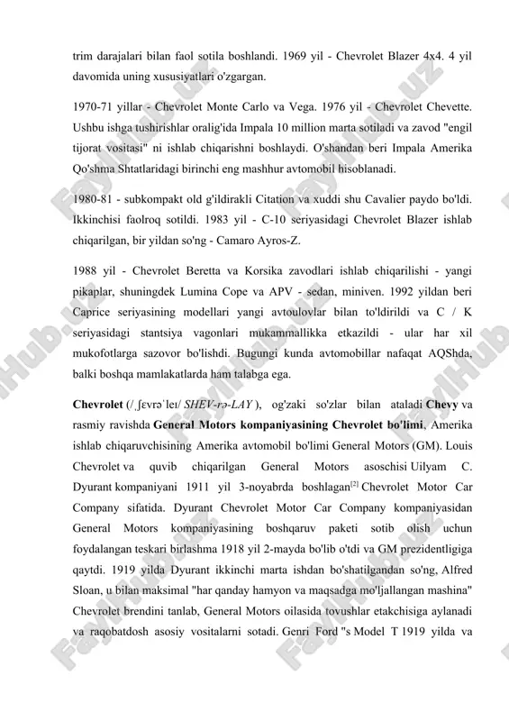 irish bilan 50 yillik yo'qligidan so'ng mintaqaga qaytib keldi (hsv qisman va ilgari gm filialiga tegishli edi) xolden, gm 2020 yilda nafaqaga chiqadi). 2005 yilda, chevrolet evropada qayta ishlab chiqarilgan, asosan qurilgan transport vositalarini sotish gm daewoo janubiy koreyaning "daewoo o'sib chevroletga aylandi" yorlig'i bilan, bu general motors kompaniyasining chevrolet atrofida global brend yaratishga urinishidan kelib chiqqan. chevrolet-ning evropaga qayta kiritilishi bilan gm chevrolet-ni asosiy qiymat brendi bo'lishini niyat qilgan, gm-ning an'anaviy evropa standart ishlab chiqaruvchilari esa opel germaniya va vauxxoll buyuk britaniyaning, yuqori bozorga ko'chirilishi kerak edi.[4] biroq, gm ushbu harakatni 2013 yil oxirida bekor qildi va ushbu brend 2016 yildan boshlab evropadan olib qo'yilishini e'lon qildi, bundan tashqari kamaro va korvet.[5] chevrolet avtomashinalari bozorda sotuvga chiqarilishi kerak edi mdh davlatlar, shu jumladan rossiya. general motors gm daewoo-ni 2011 yilda to'liq sotib olganidan so'ng uni yaratish uchun gm korea, daewoo avtomobil markasidan so'nggi foydalanish uning vatani janubiy koreyada to'xtatildi …